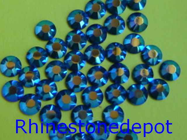 144 pieces 16ss CAPRI BLUE AB Preciosa Viva HOTFIX Rhinestones