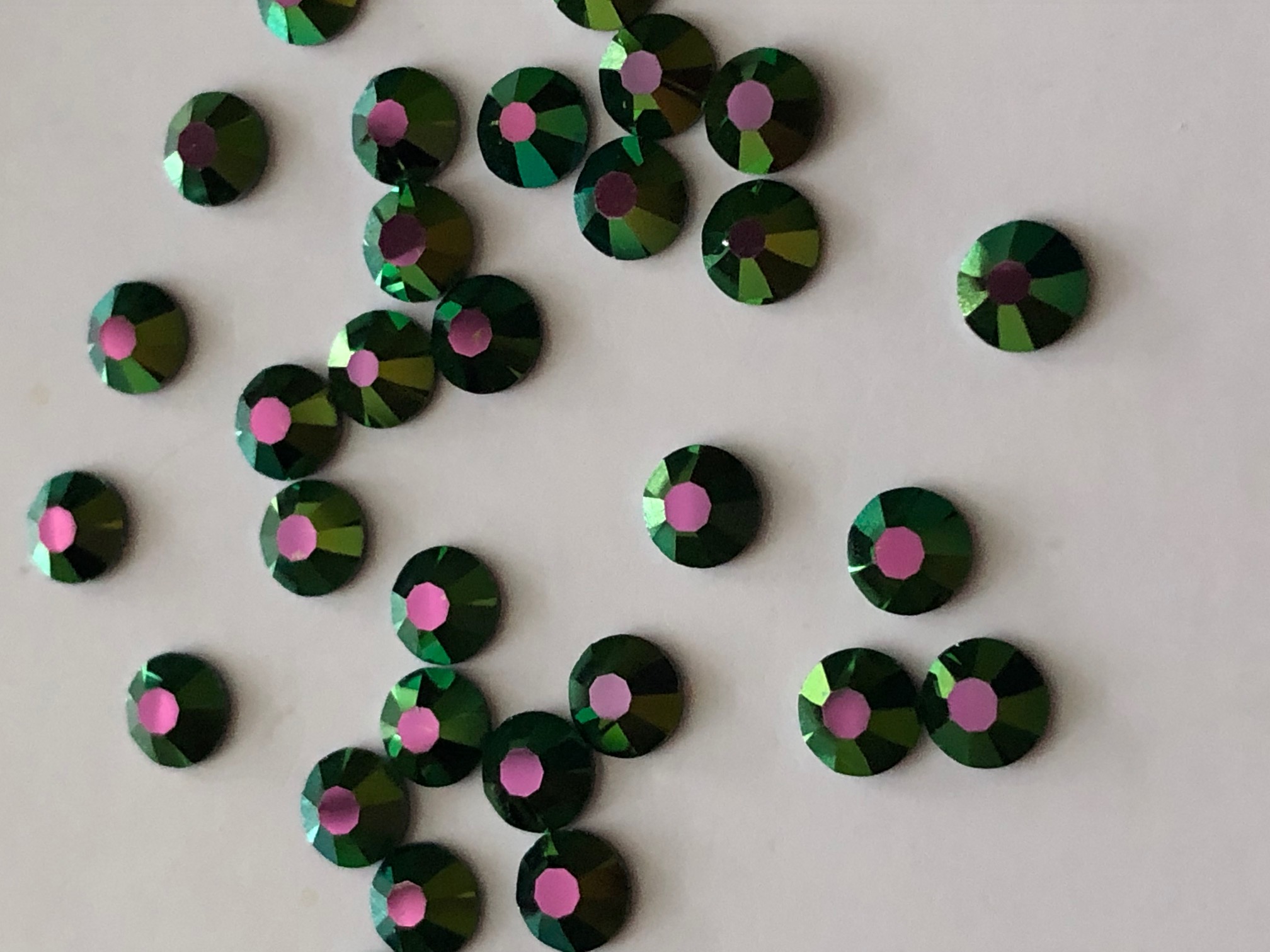 72 pieces 20ss CRY PEACOCK GREEN Preciosa Maxima Rhinestones